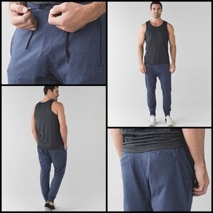 Lululemon Anti-Gravity Sweat Wicking Pant Heathered Deep Navy Athleisure Gym L